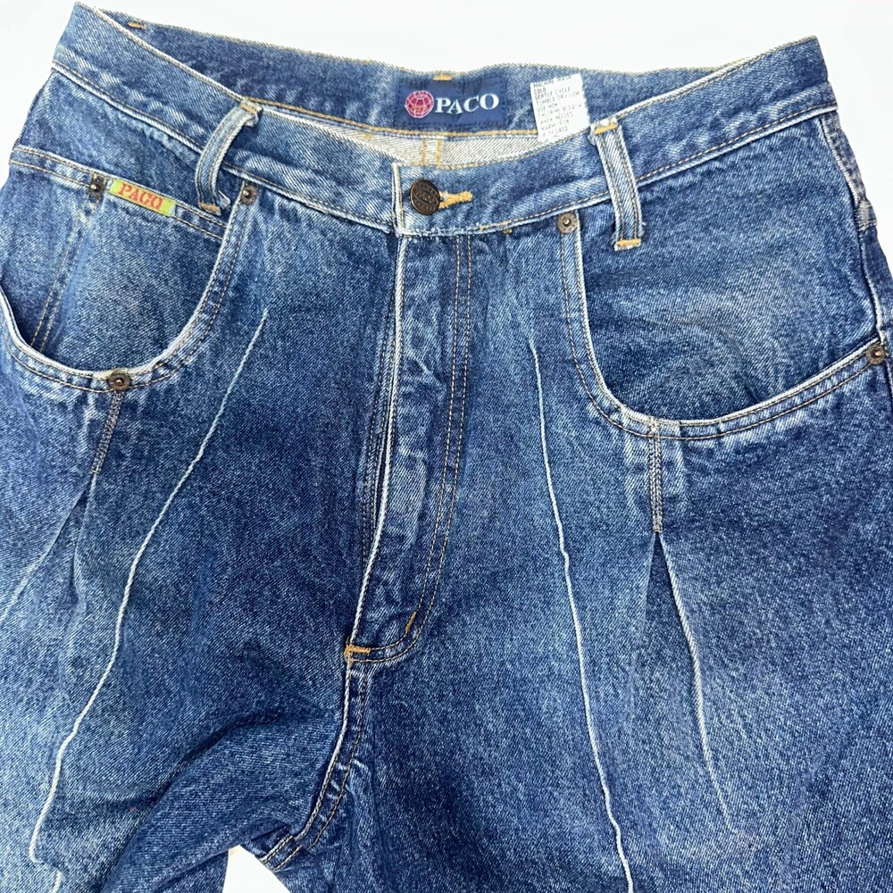 Vintage Paco Jeans Men’s 32 Baggy Wide Leg Y2K Hip Hop Embroidered Denim - Picture 3 of 15